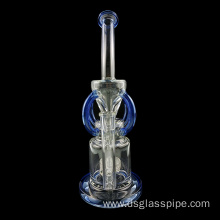 Wholesale Tree Perc DAB Oil Rig Smoking Accessories Shisha Hookah Recycler Glass Water Pipe with 14mm Bowl